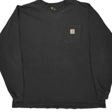 Carhartt Long Sleeve T-Shirt - 2XL Black Cotton