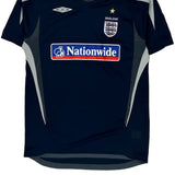 England Umbro 2005-06 Training Football Shirt - XL Navy Polyester