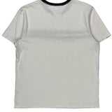 Tommy Hilfiger Striped T-Shirt - Medium White Cotton
