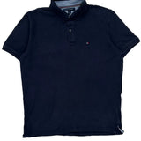 Tommy Hilfiger Slim Fit Polo Shirt - Large Navy Cotton