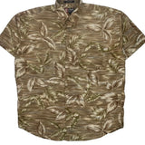 Chaps Ralph Lauren Hawaiian Shirt - Large Brown Cotton