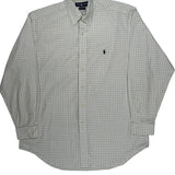 Ralph Lauren Checked Shirt - Large White Cotton