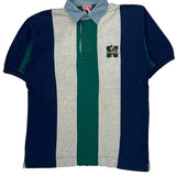 Mickey Mouse Embroidery Mickey Inc Striped Rugby Shirt - Large Multicoloured Cotton