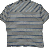 Mountain Hard Wear Striped Short Sleeve Shirt - Large Gray Cotton