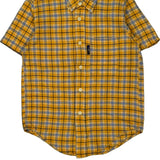 Age 4 Nautica Checked Short Sleeve Shirt - Small Yellow Cotton
