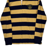 Polo By Ralph Lauren Striped Rugby Shirt - Small Navy Cotton