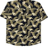 Shaver Lake Floral Hawaiian Shirt - Large Gold Silk