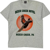 Beech Creek Hotel Fruit Of The Loom Single Stitch T-Shirt - Large Gray Cotton Blend
