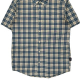 Patagonia Checked Short Sleeve Shirt - Medium Cream Cotton