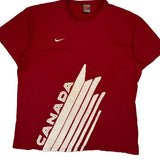 Canada Nike Graphic T-Shirt - XL Red Cotton