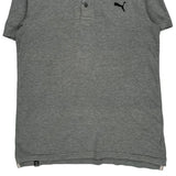 Puma Polo Shirt - Small Grey Cotton