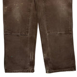 Carhartt Double Knee Carpenter Pants - 32W 31L Brown Cotton