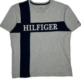 Tommy Hilfiger Spellout T-Shirt - Large Grey Cotton