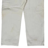 Dickies Double Knee Carpenter Trousers - 36W 30L White Cotton