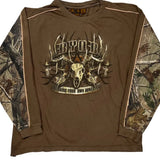 Bring Your Own Bones Buck Wear Graphic Long Sleeve T-Shirt - XL Brown Cotton