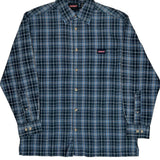 Dickies Checked Flannel Shirt - Medium Blue Cotton Blend