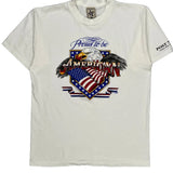 American Flag Alore Graphic T-Shirt - Large White Cotton
