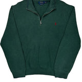 Polo By Ralph Lauren 1/4 Zip - XL Green Cotton