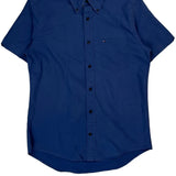 Tommy Hilfiger Slim Fit Short Sleeve Shirt - Small Blue Cotton