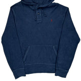 Polo By Ralph Lauren Hoodie - Large Blue Cotton