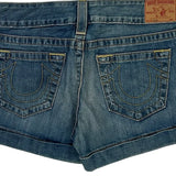 True Religion Denim Shorts - 34W US 8 Blue Cotton
