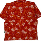 Brugi Floral Hawaiian Shirt - Large White Cotton