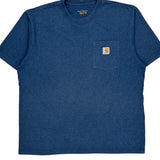 Carhartt T-Shirt - Large Blue Cotton