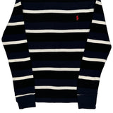 Age 10-12 Polo By Ralph Lauren Striped Sweater - Medium Navy Cotton