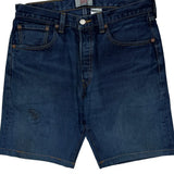Levis Denim Shorts - 32W 9L Dark Wash Cotton