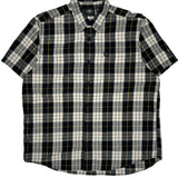 Motorcycles Harley Davidson Checked Short Sleeve Shirt - 2XL Black Cotton