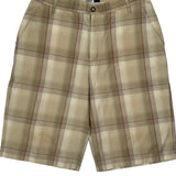 Phat Farm Checked Chino Shorts - 36W 10L Beige Cotton