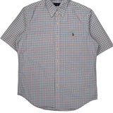 Ralph Lauren Checked Short Sleeve Shirt - Medium Multicoloured Cotton