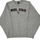 Mississippi State University Nike College Sweatshirt - 2XL Grey Cotton
