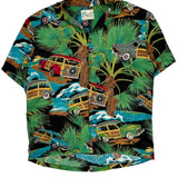 Diamond Head Graphic Hawaiian Shirt - Large Multicoloured Cotton