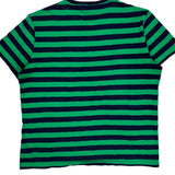 Polo By Ralph Lauren Striped T-Shirt - Large Green Cotton