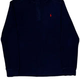 Polo By Ralph Lauren 1/4 Zip - Medium Navy Cotton