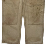 Carhartt Double Knee Carpenter Trousers - 33W 30L Beige Cotton