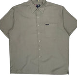Chaps Ralph Lauren Short Sleeve Shirt - XL Gray Polyester