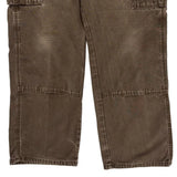Wrangler Carpenter Trousers - 34W 32L Brown Cotton