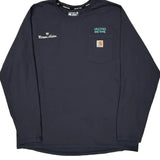 Hydro Serve Carhartt Long Sleeve T-Shirt - XL Navy Cotton