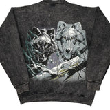 Made In USA Harlequin Sweatshirt - Large Grey Cotton