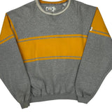 Nautica Striped Sweatshirt - XL Gray Cotton Blend