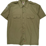 Dickies Short Sleeve Shirt - Medium Khaki Polyester Blend