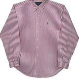 Ralph Lauren Striped Shirt - XL Pink Cotton