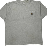 Carhartt T-Shirt - Large Grey Cotton