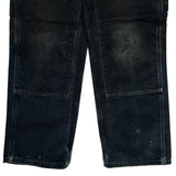 Carhartt Double Knee Carpenter Pants - 32W 28L Black Cotton