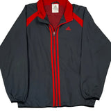 Adidas Track Jacket - Large Gray Polyester