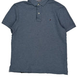 Tommy Hilfiger Polo Shirt - Medium Blue Cotton