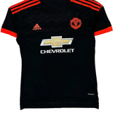 Manchester United Adidas 2015-16 Rashford Third Football Shirt - Small Black Polyester