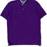 Tommy Hilfiger Slim Fit Polo Shirt - XL Purple Cotton